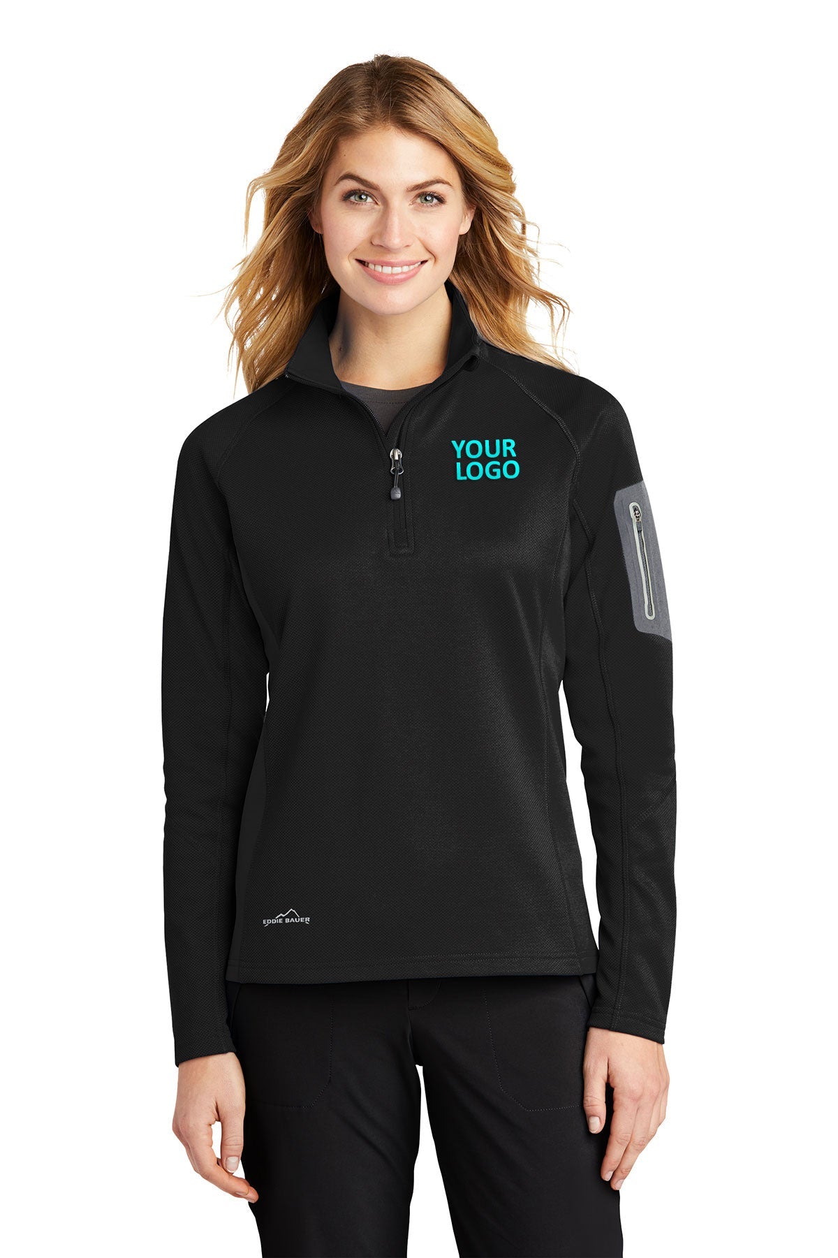 Eddie Bauer Black EB235 custom work sweatshirts