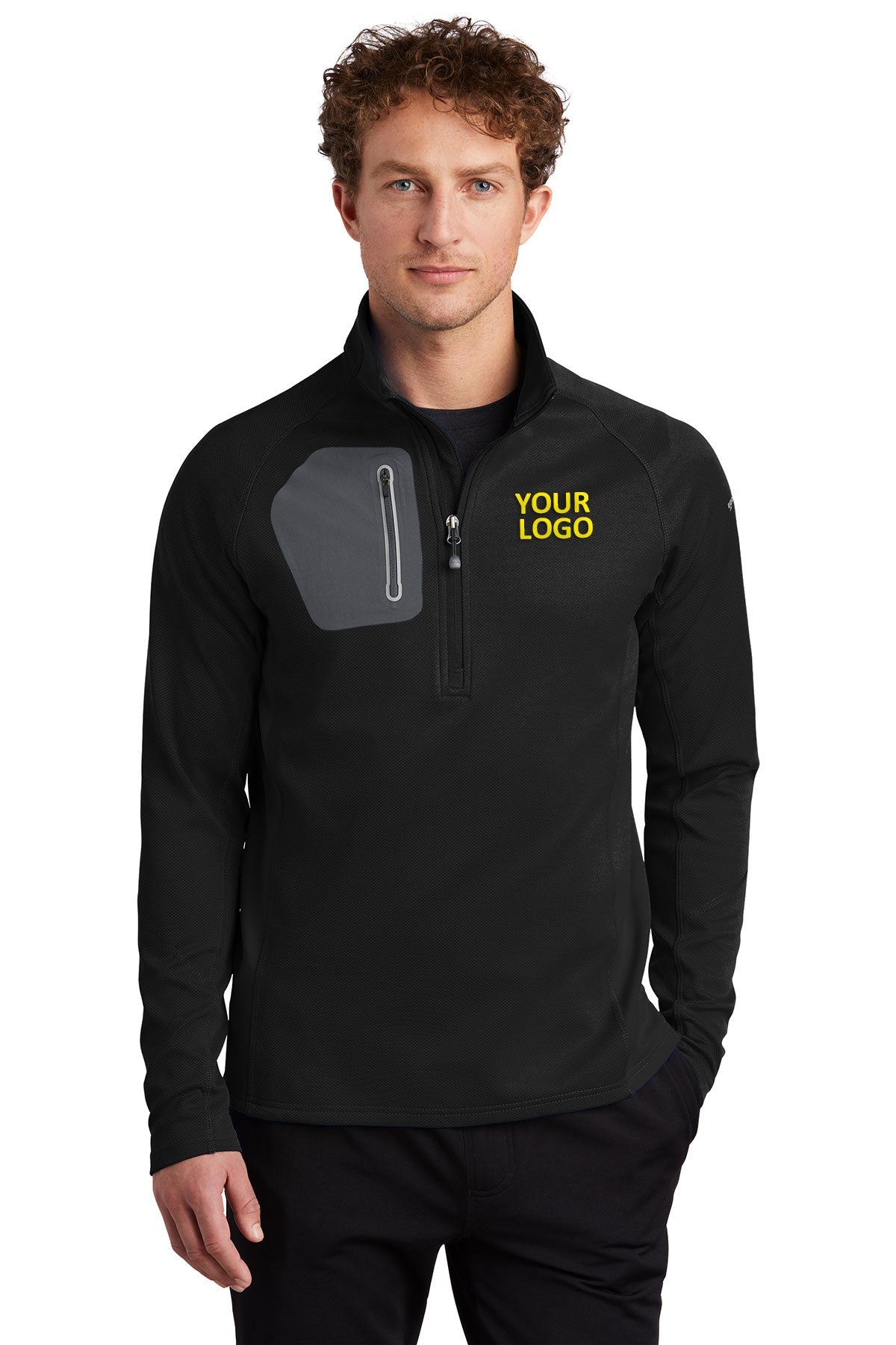 Eddie Bauer Black EB234 custom business sweatshirts