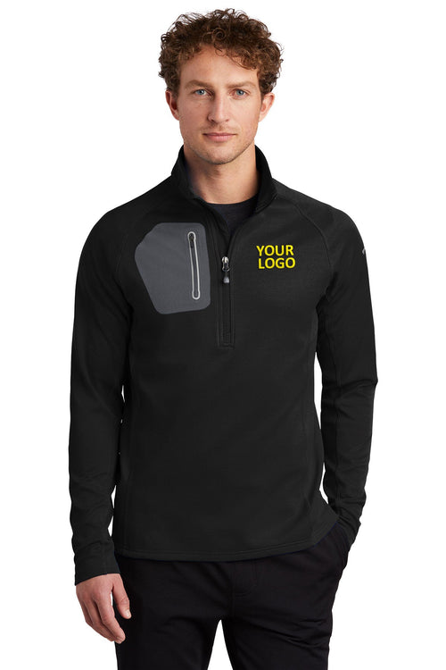 Eddie Bauer Ladies Branded Half-Zip Performance Fleece, Black