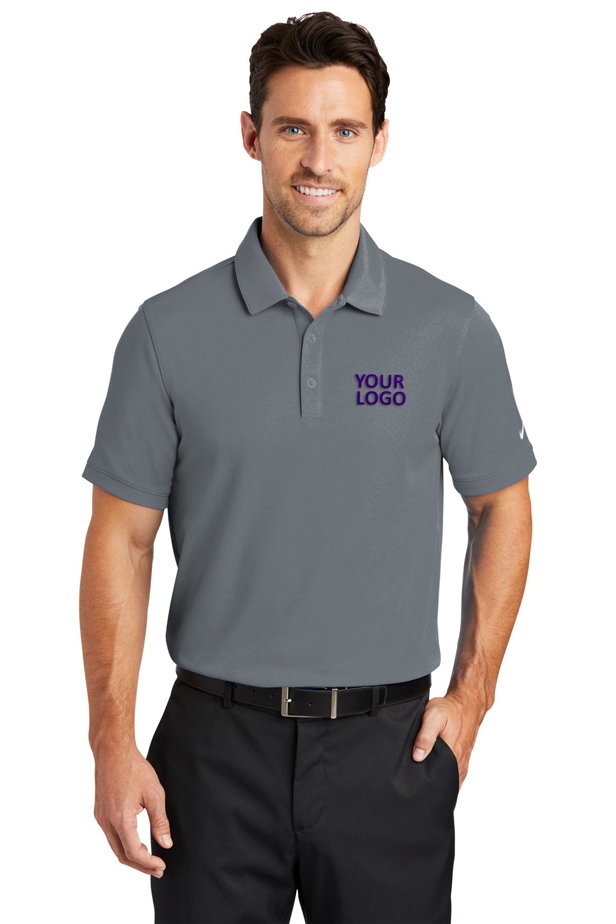 nike dark grey 746099 custom company polos