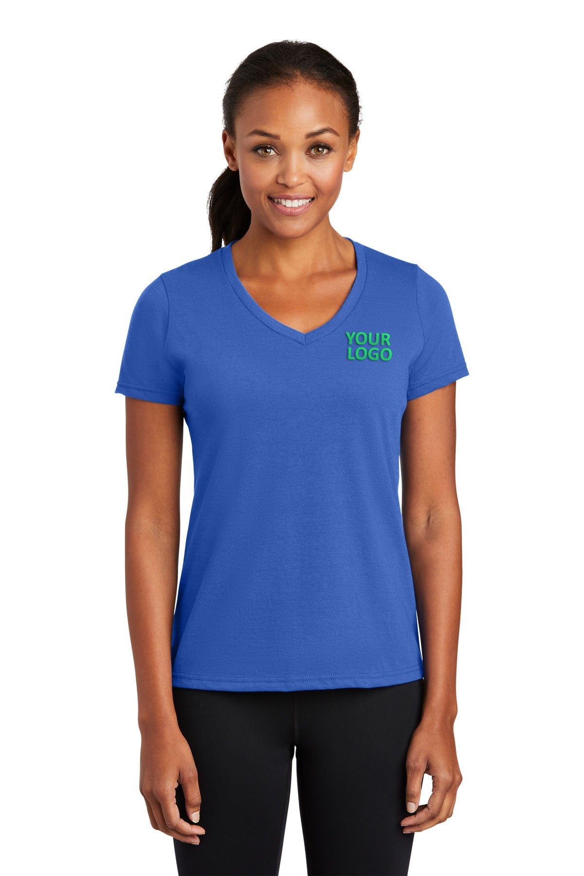 Port & Company Ladies Performance Blend V-Neck Tee