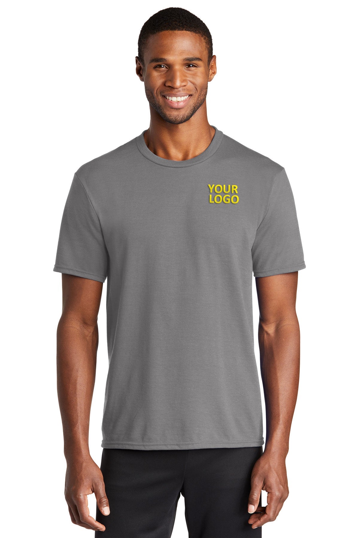 Port & Company Performance Custom Blend Tee's, Medium Grey