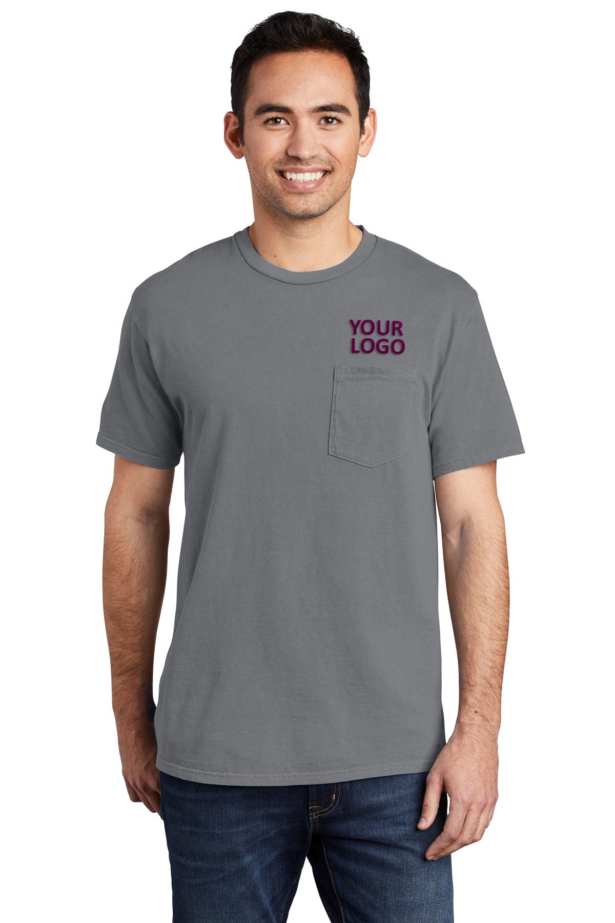 Port & Company Pigment-Dyed Pocket Tee