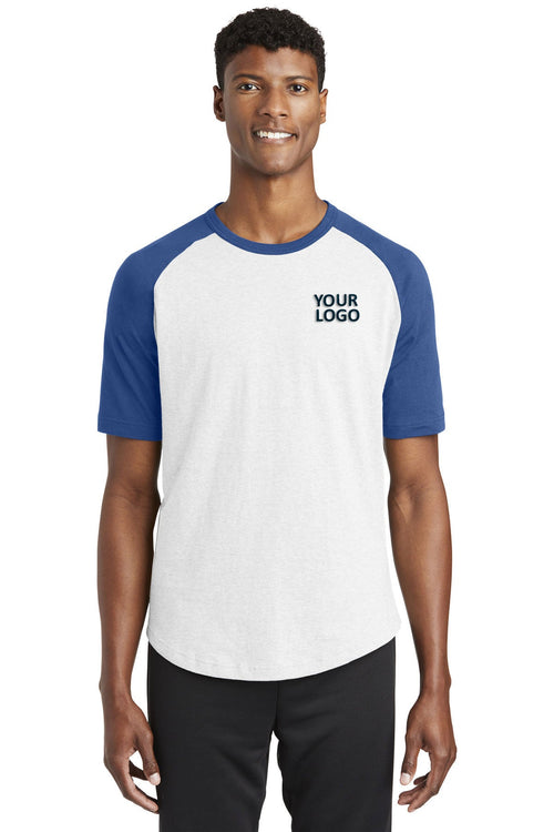 Sport-Tek Custom Colorblock Raglan Jerseys, White/Deep Orange