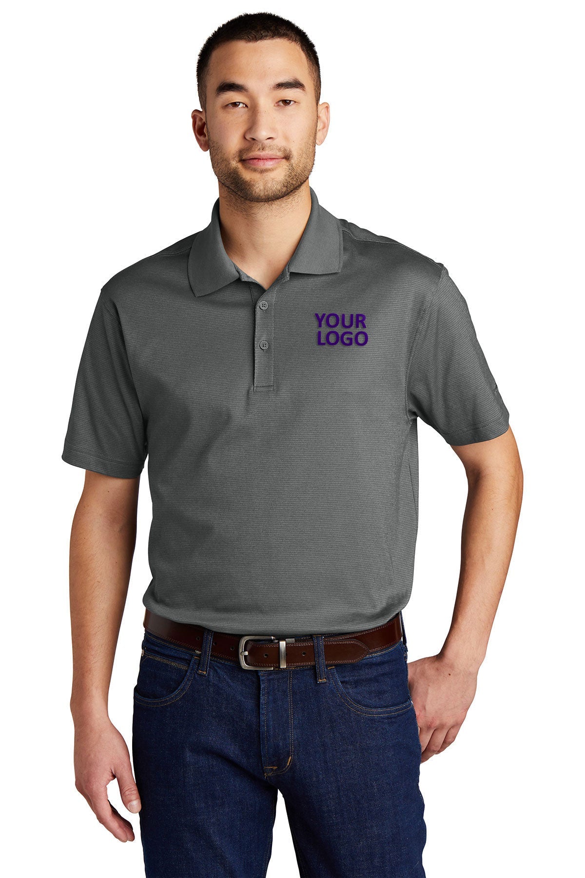 Eddie Bauer Custom Performance Polos, Grey Steel [SEB Professional]