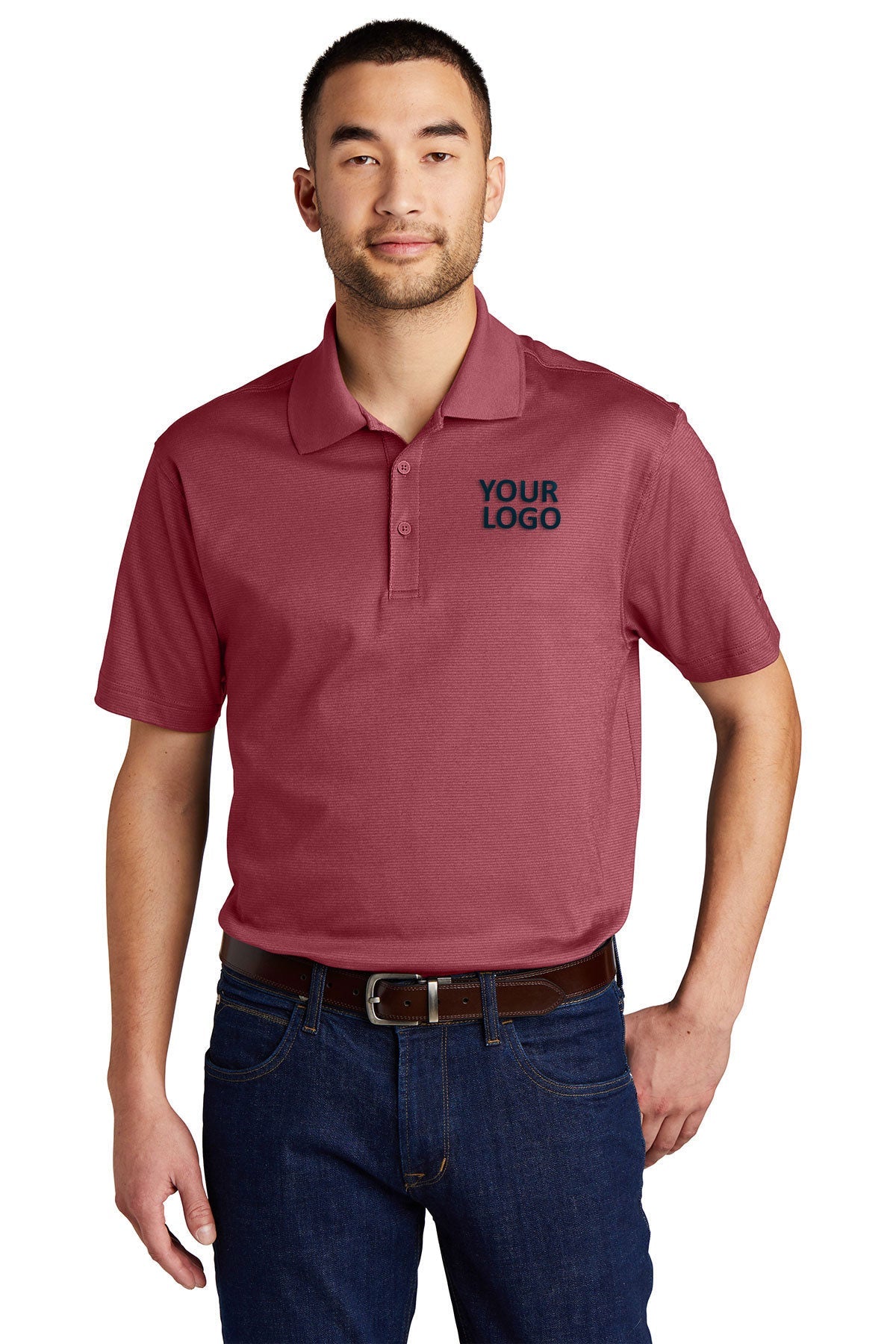 Eddie Bauer Red Rhubarb EB102 custom women's polo shirts