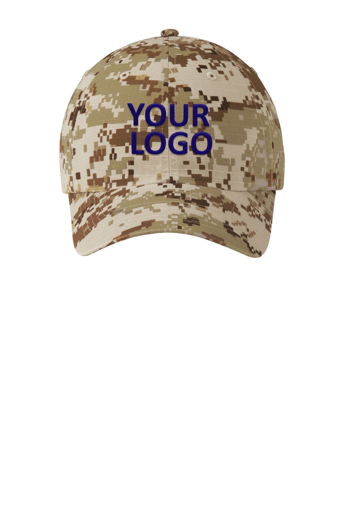 Port Authority Digital Ripstop Camouflage Custom Caps, Sand Camo