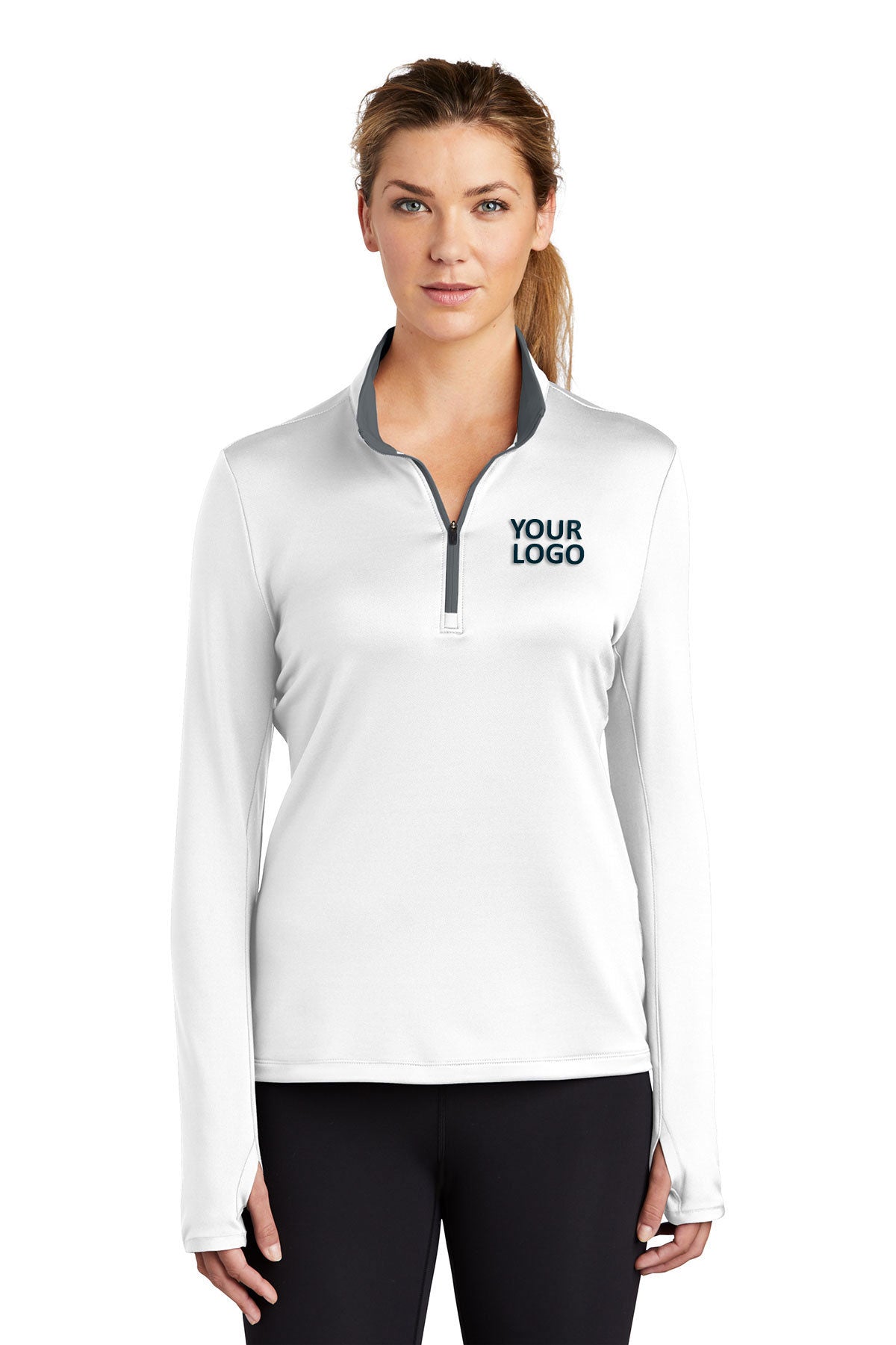 nike white/ dark grey 779796 custom dri fit sweatshirts