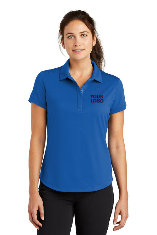 Nike Dri-FIT Players Modern Fit Custom Polos, Gym Blue