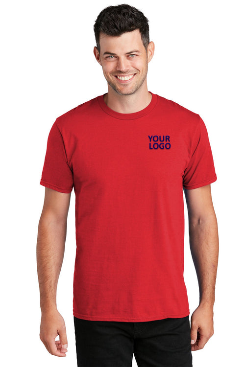 Port & Company Long Sleeve Fan Customized Favorite Tee's, Bright Red