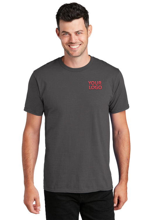 Port & Company Long Sleeve Fan Branded Favorite Tee's, Charcoal