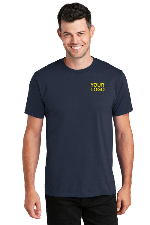 Port & Company Long Sleeve Fan Branded Favorite Tee's, Deep Navy