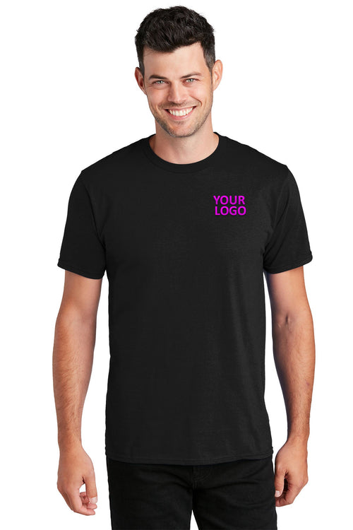 Port & Company Long Sleeve Fan Branded Favorite Tee's, Jet Black