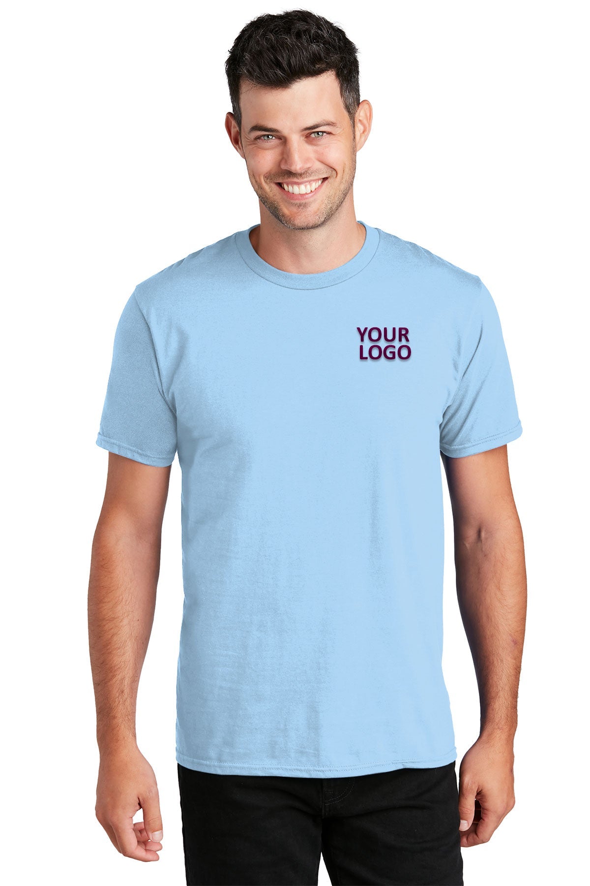 Port & Company Fan Custom Favorite Tee's, Light Blue
