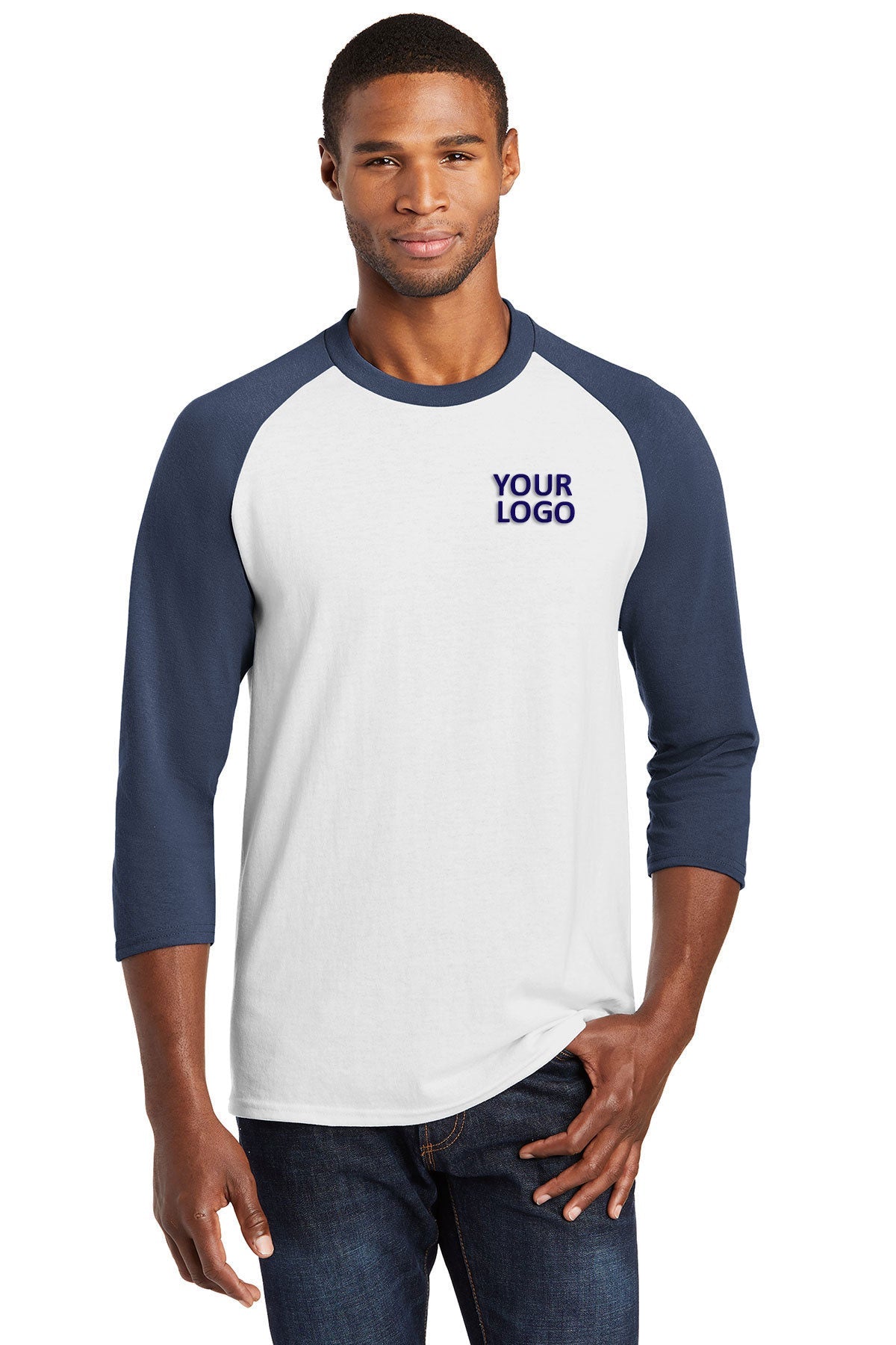 Port & Company Core Blend 3/4-Sleeve Raglan Tee