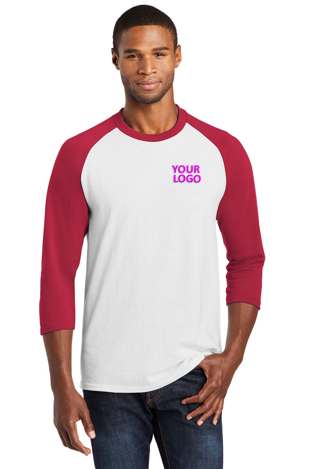 Port & Company Core Blend 3/4-Sleeve Raglan Tee