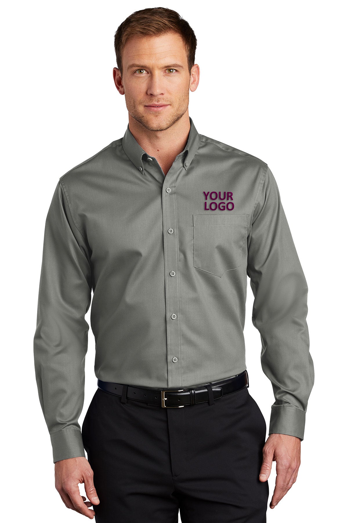 Port Authority SuperPro Custom Twill Shirts, Monument Grey
