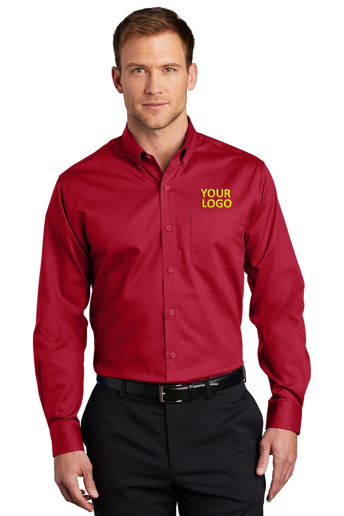 Port Authority SuperPro Custom Twill Shirts, Rich Red