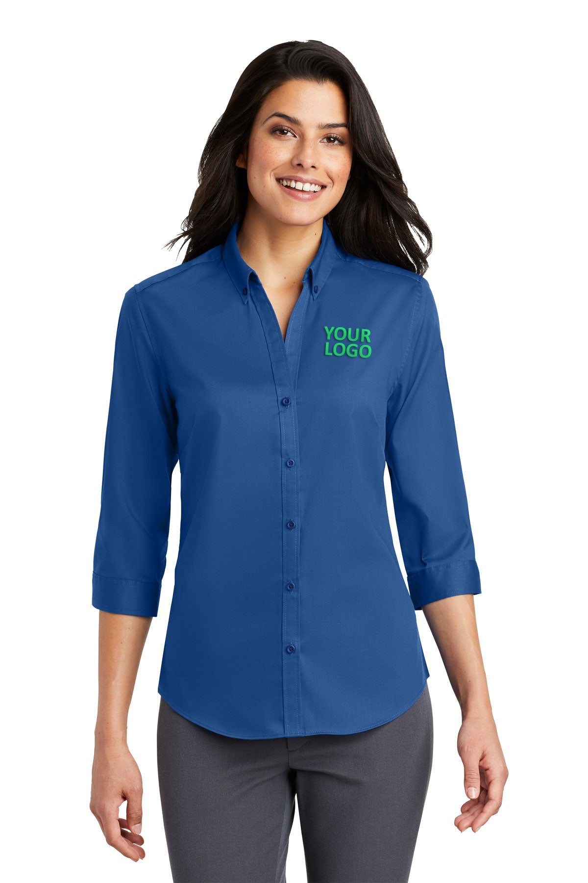 Port Authority True Blue L665 work shirts with logo