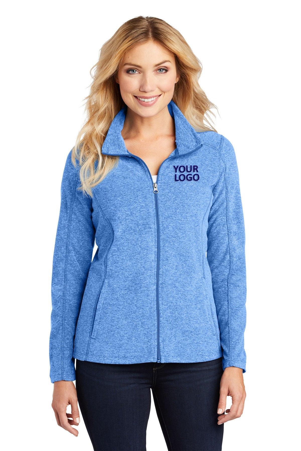port authority light royal heather l235 custom jackets with logo