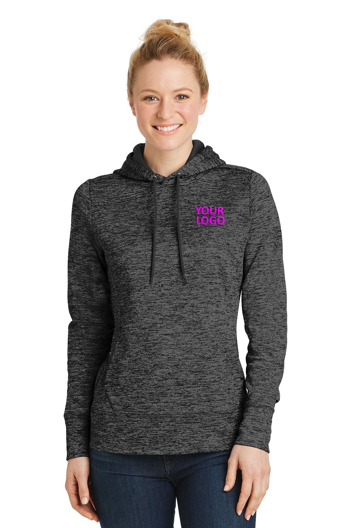Sport-Tek Grey- Black Electric LST225 custom business sweatshirts