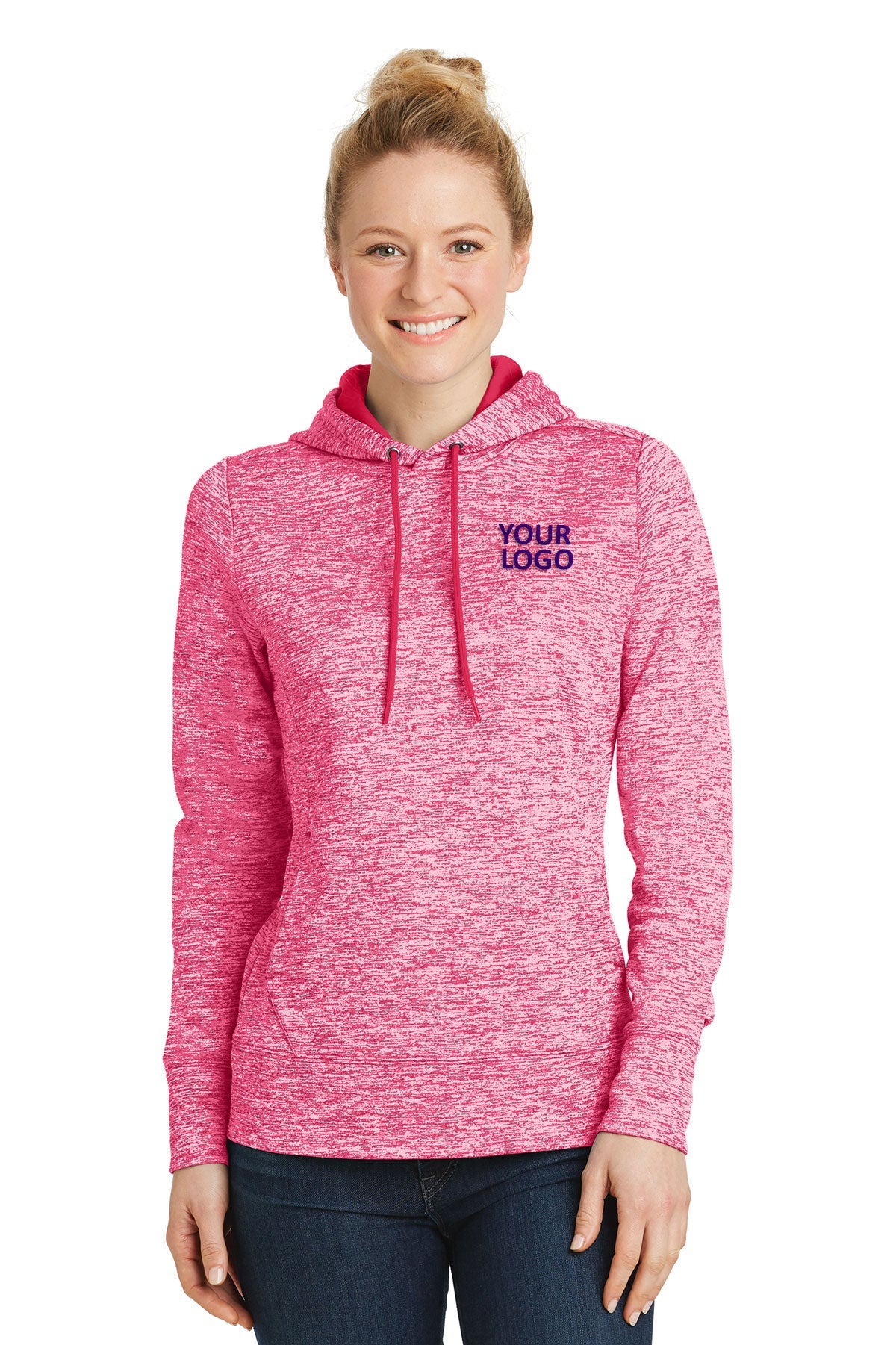 Sport-Tek Power Pink Electric LST225 custom business sweatshirts