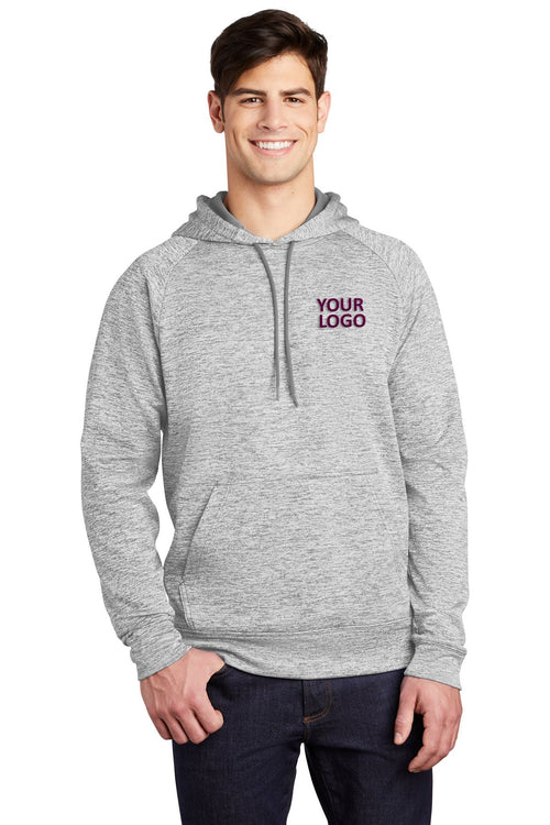 Sport-Tek PosiCharge Electric Heather Fleece Customized 1/4-Zip Pullovers, Silver Electric