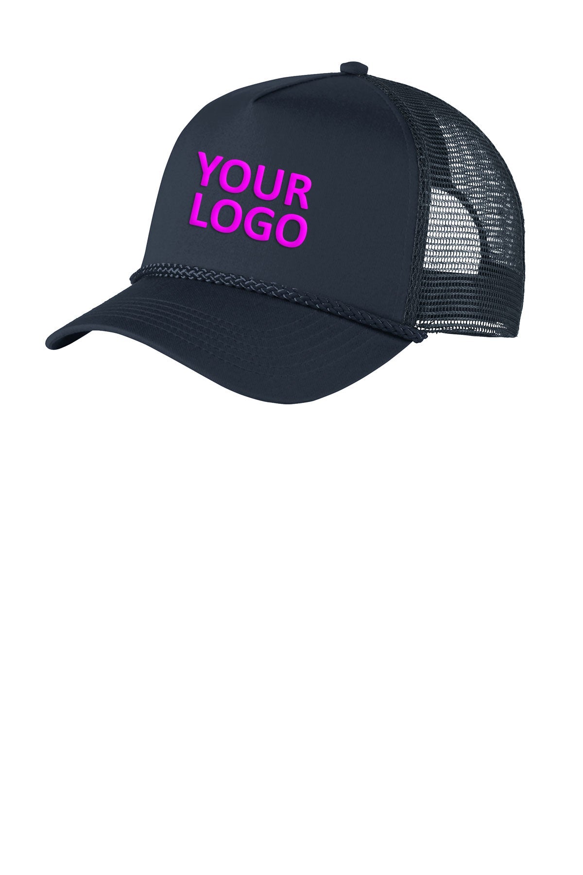 Port Authority 5-Panel Customized Snapback Caps, Navy