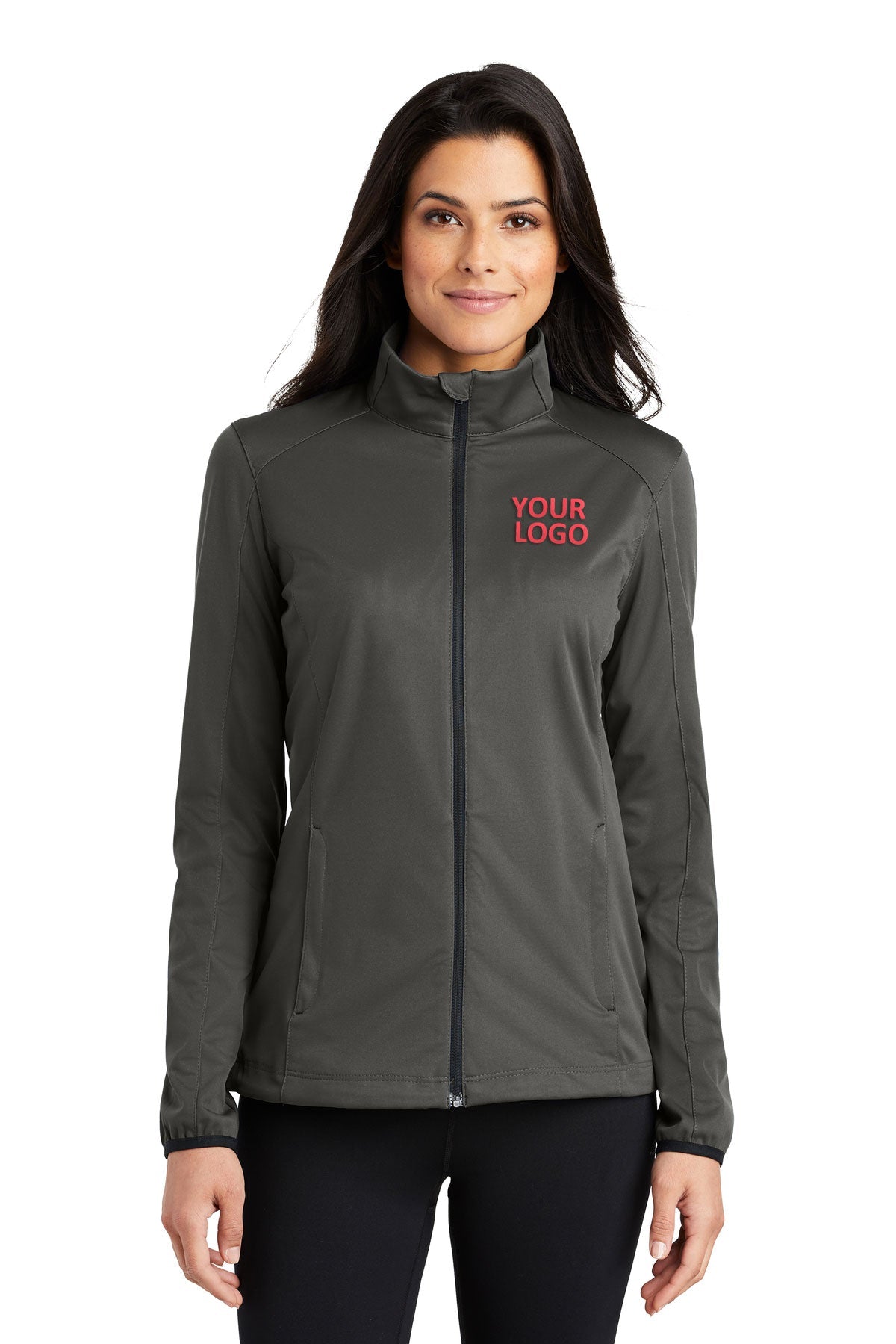 port authority grey steel l717 business jackets with logo