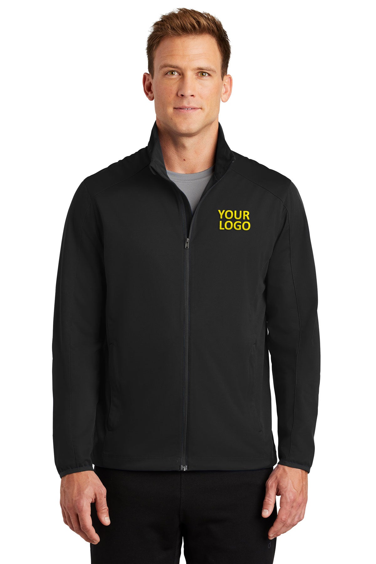 Port Authority Active Soft Shell Branded Jackets, Deep Black [GOBHI]