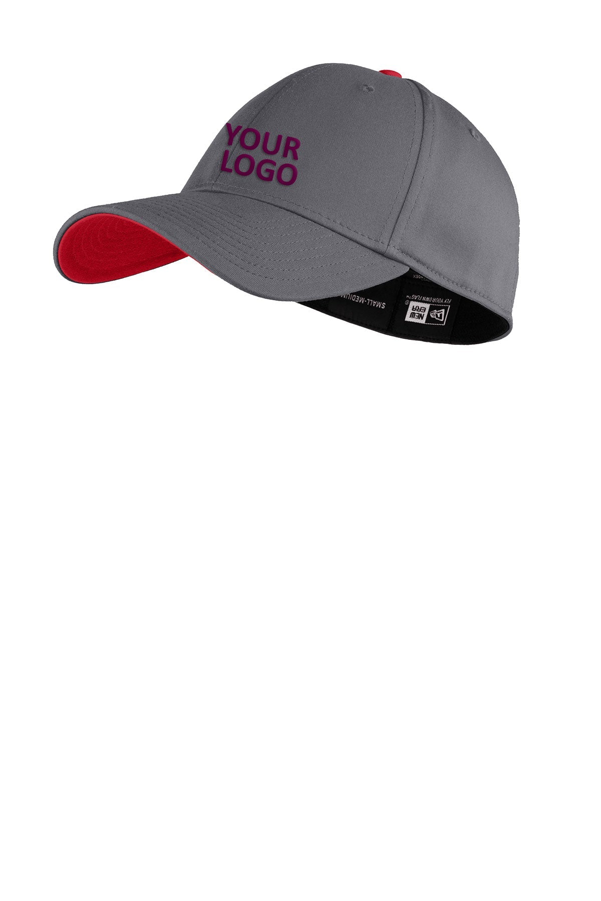 New Era Interception Cap, Graphite/ Scarlet