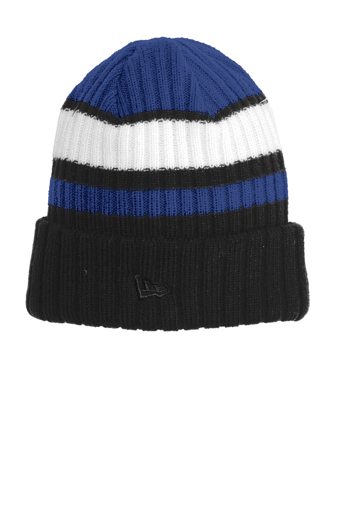 New Era Ribbed Tailgate Branded Beanies, Royal/ Black