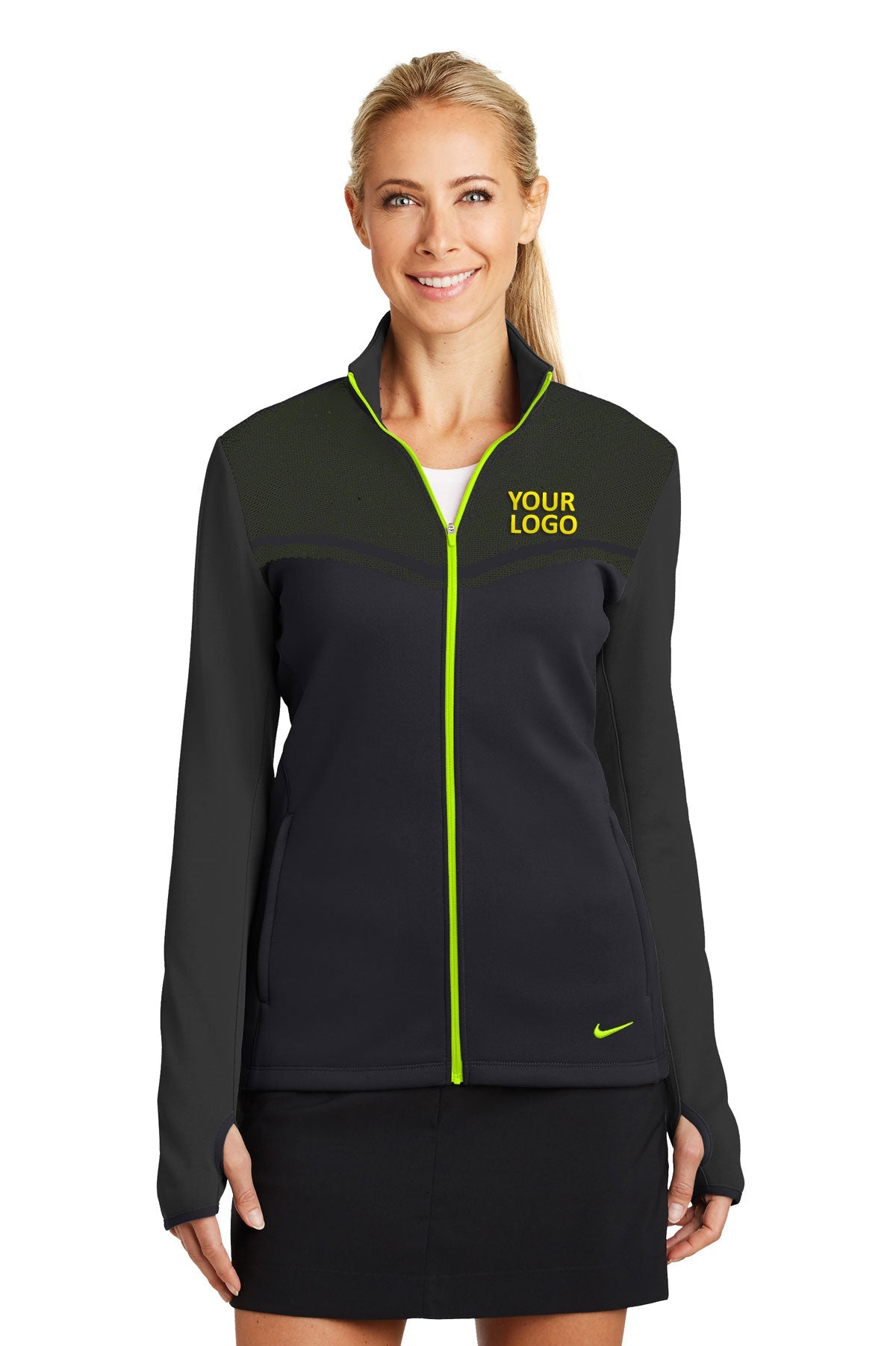 Nike Black/ Volt 779804 company jackets with logo