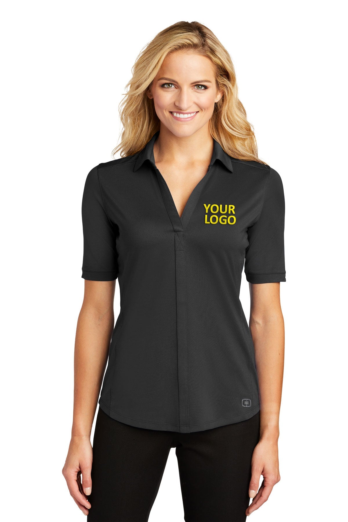 OGIO Ladies Metro Customized Polos, Blacktop [OneTouch]