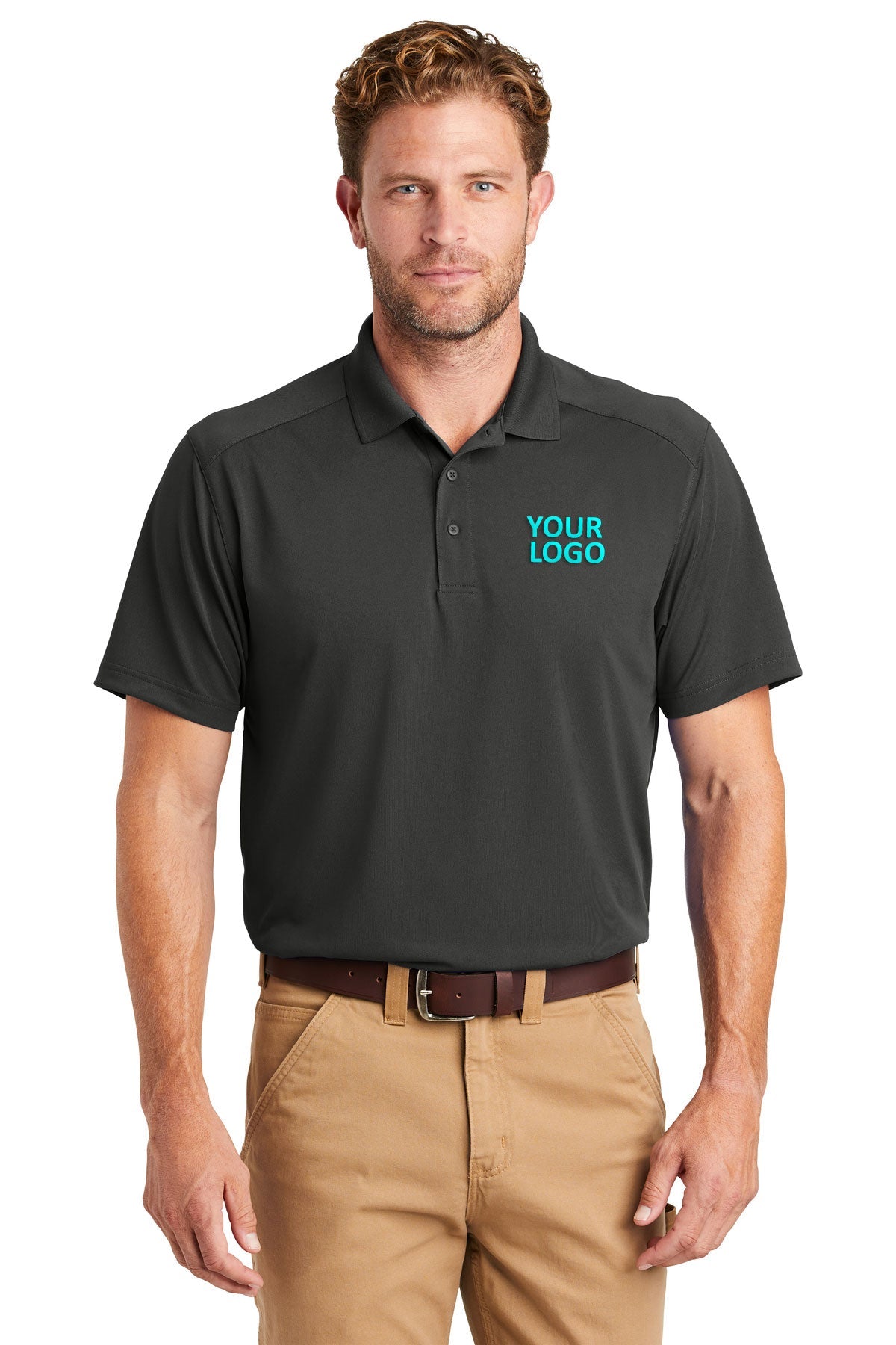 CornerStone Charcoal CS418 custom polo shirts for business