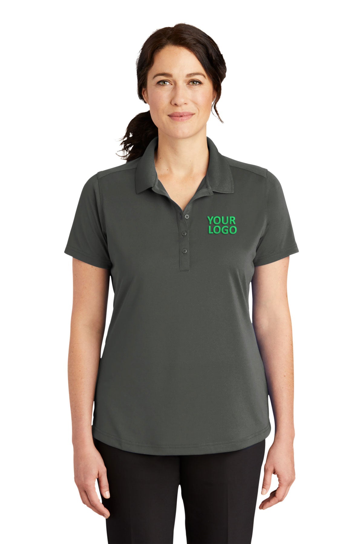 CornerStone Charcoal CS419 polo shirts with logo embroidery