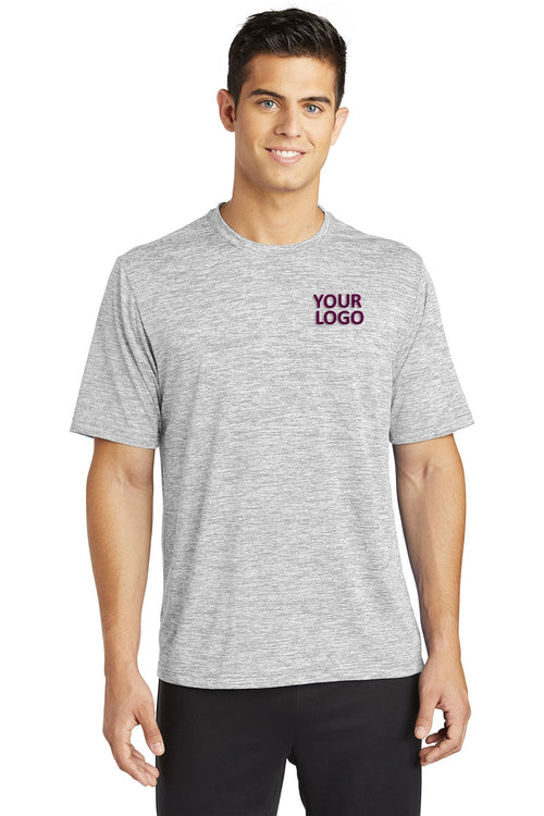 Sport-Tek Ladies PosiCharge Electric Heather Branded Sporty Tee's, Silver Electric
