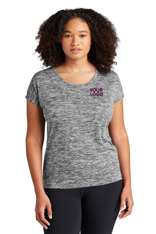 Sport-Tek PosiCharge Branded Electric Heather Tee's, Black Electric