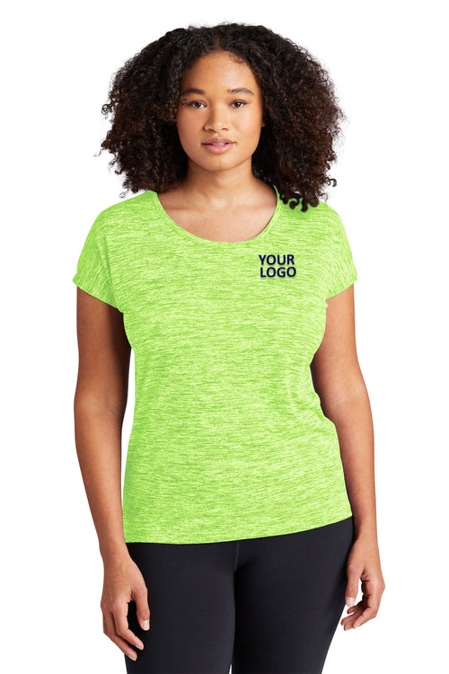 Sport-Tek PosiCharge Custom Electric Heather Tee's, Lime Shock Electric