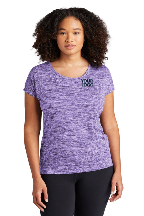 Sport-Tek PosiCharge Branded Electric Heather Tee's, Purple Electric