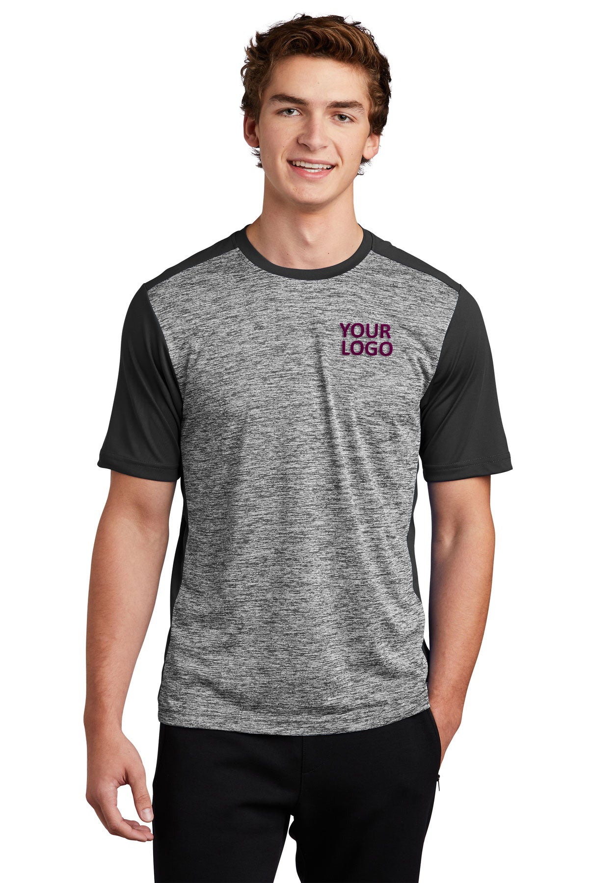 Sport-Tek PosiCharge Electric Heather Colorblock Tee