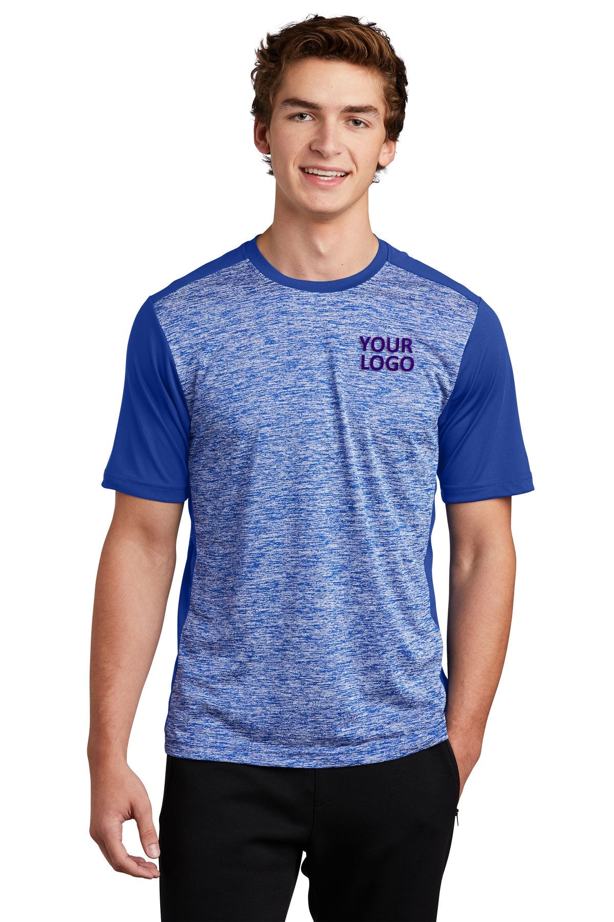 Sport-Tek PosiCharge Electric Heather Colorblock Tee