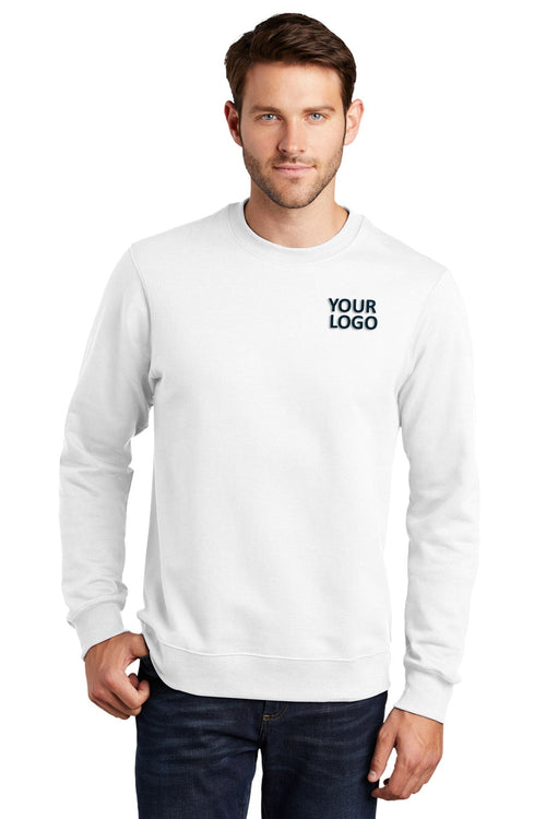 Port & Company Fan Favorite Fleece Branded Hoodies, White