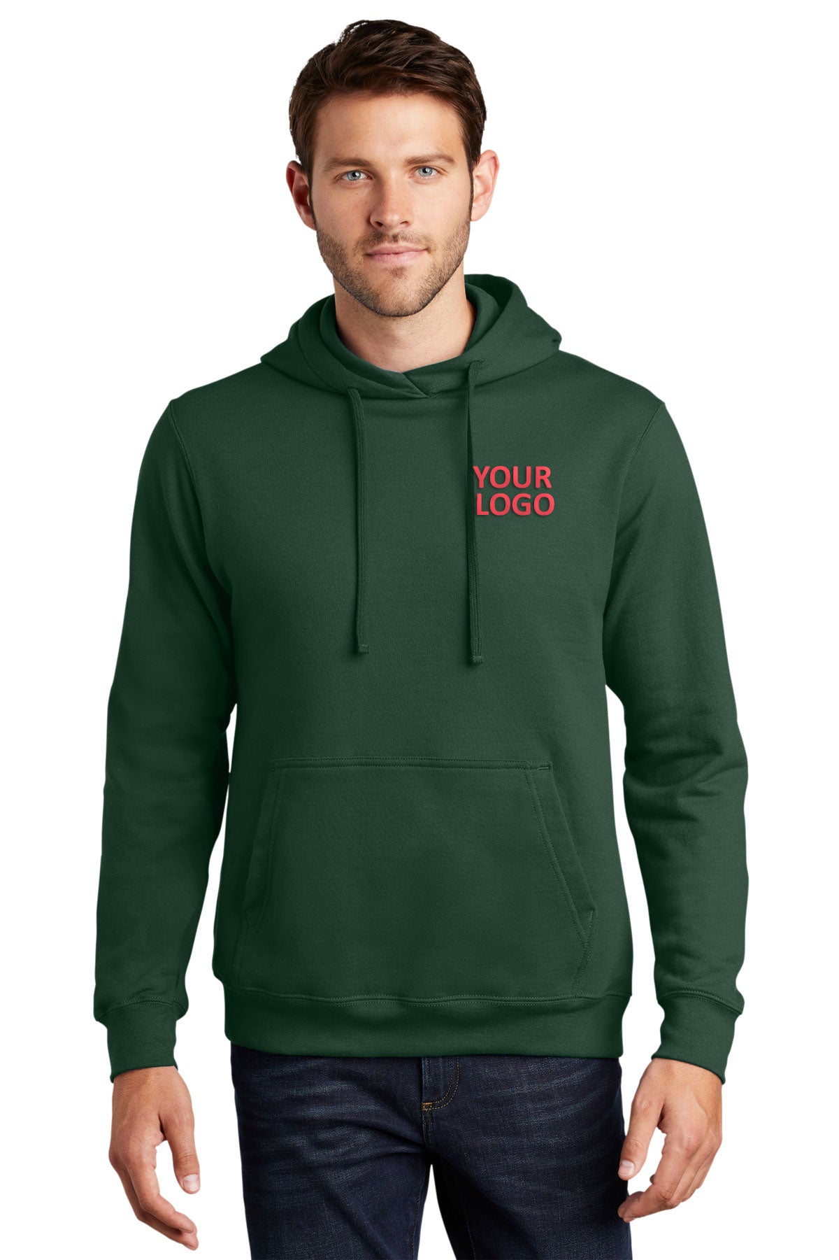 port & company forest green pc850h custom sweatshirts with logo