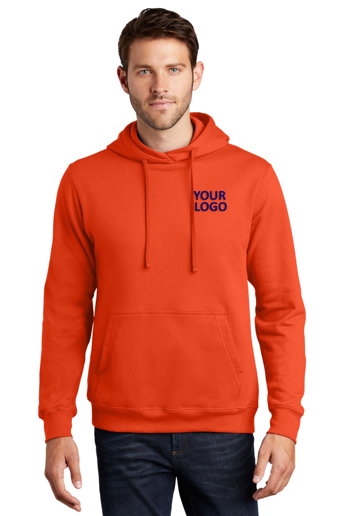 port & company orange pc850h custom sweatshirts with logo