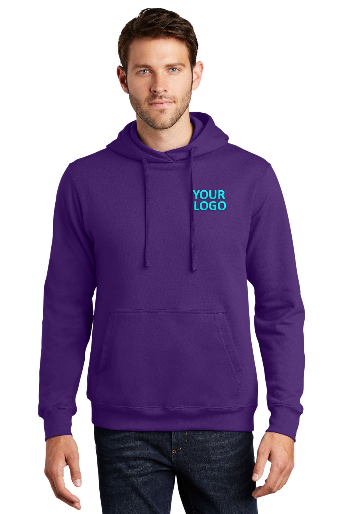 port & company team purple pc850h custom sweatshirts with logo