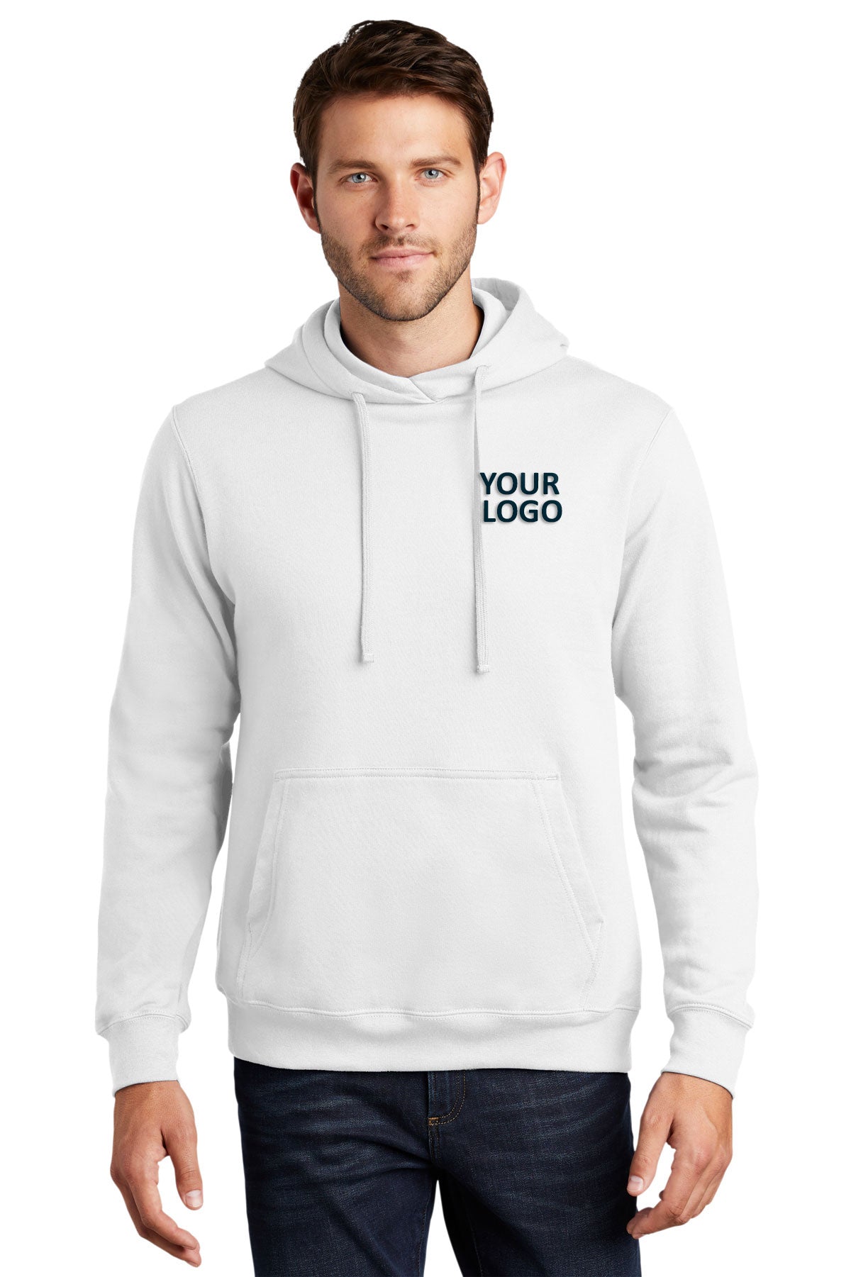 port & company white pc850h custom sweatshirts with logo
