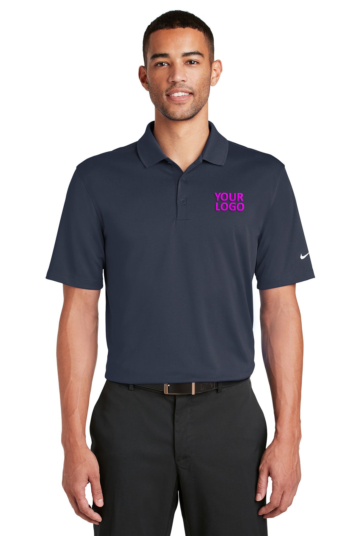 nike navy 838956 business polo shirts embroidered