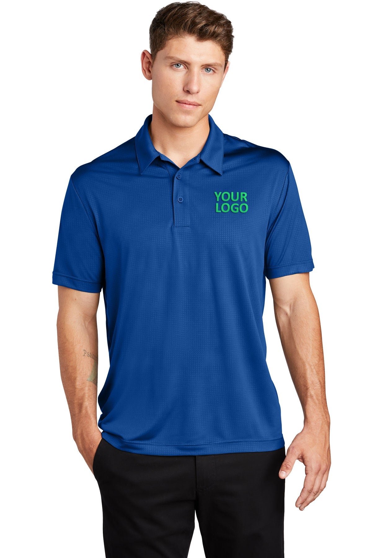 Sport-Tek True Royal ST630 corporate logo polo shirts