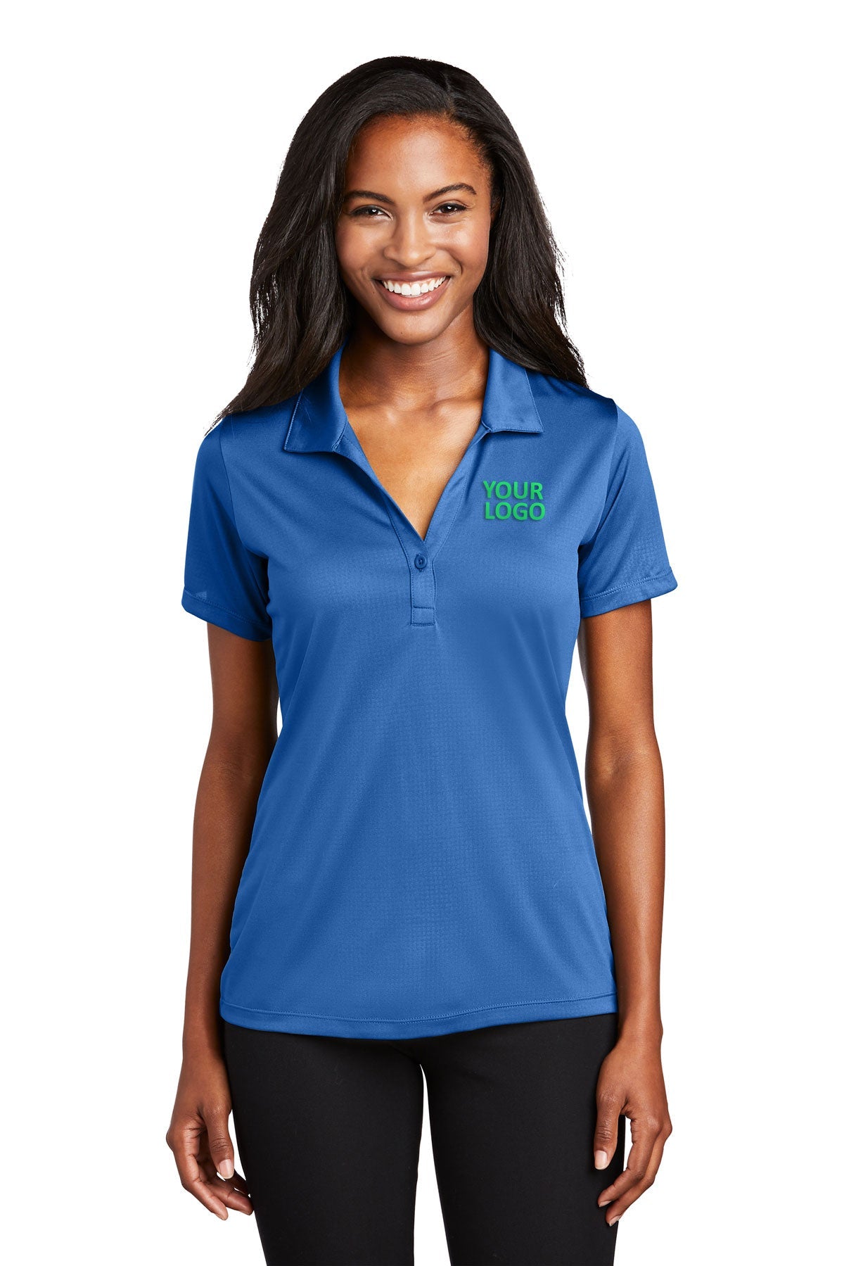 Sport-Tek Ladies Embossed PosiCharge Customized Tough Polos, True Royal